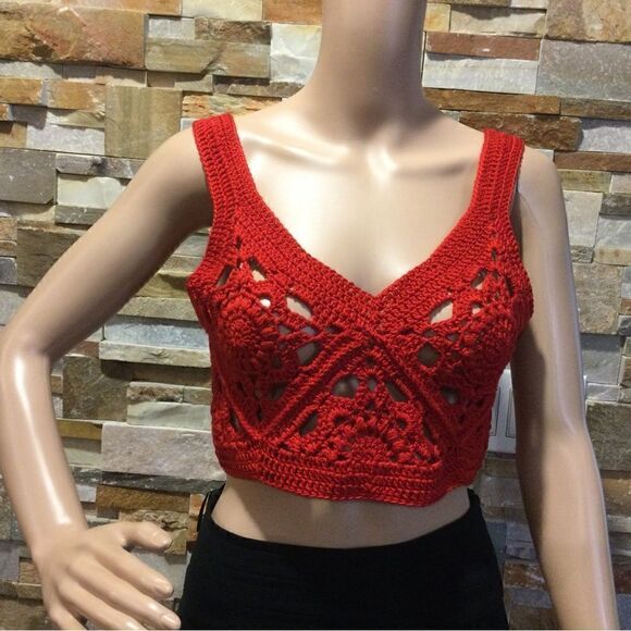 HANDMADE Crochet Cropped Top - Picture 2 of 5
